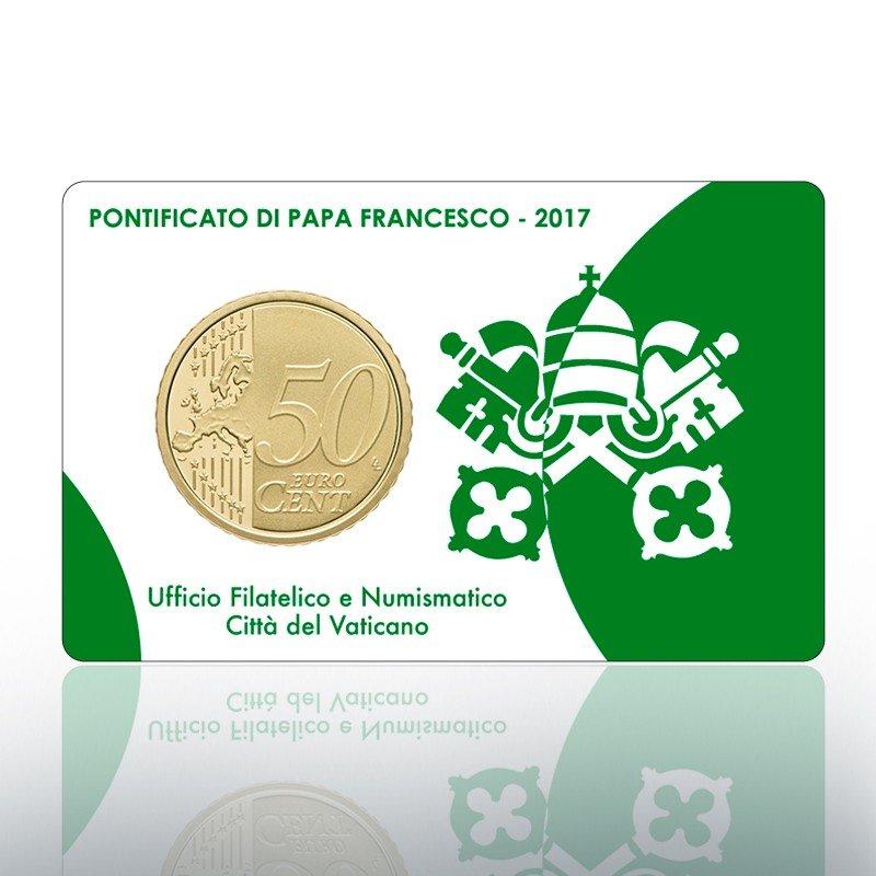 VATICANO 2017 Stamp&Coin Card N° 14-15-16-17: Papa