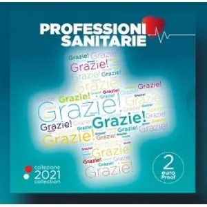 ITALIA 2021 PROFESSIONI Sanitarie Grazie Moneta 2 Euro Da Rotolino