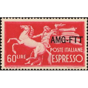 1950 Espressi 60 L. Democratica soprastampato su una riga 1 v. Trieste A