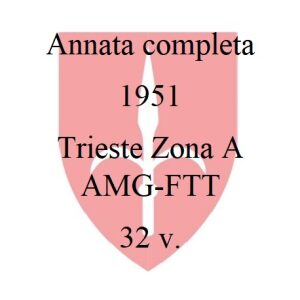 1951 Annata completa 32 v. Trieste A