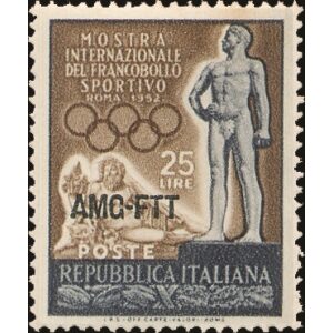 1952 Mostra del Francobollo Sportivo 1 v. Trieste A