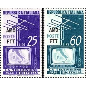 1954 Inizio del servizio di televisione 2 v. Trieste A