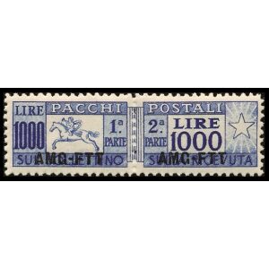 1954 Pacchi Postali Cavallino 1.000 L. 1 v. Trieste A