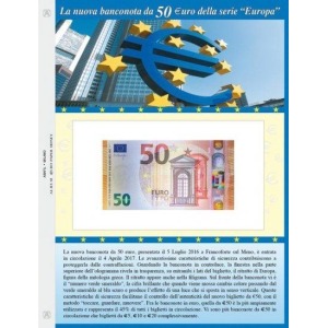 ABAFIL - Foglio €URO PAPER MONEY per la nuova banconota da 50 € 2017
