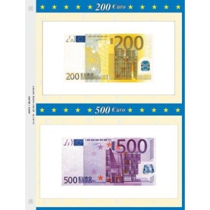 ABAFIL - Foglio €URO PAPER MONEY per le prime banconote da 200 € e 500 €
